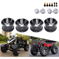 4 Pcs 12 inch Aluminum Alloy Wheel Hub Rim 110mm*4 Stud For 150 200 250cc Electric 4-Wheel ATV Go Kart UTV Quad Buggy Golf Cart