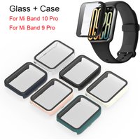 Tempered Glass+Case For Xiaomi Mi Band 10 Pro Accessories All-Around Protective Cover Shell For Mi Band 9 8 Pro Screen Protector