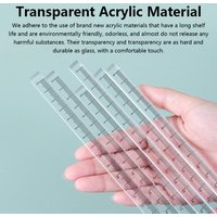 High Quality 15/20/30CM Straight Ruler Transparent Acrylic Cube Ruler Quadrangular Ruler Creative Stationery