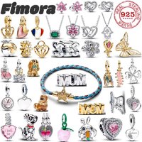 High-quality 925 Sterling Silver Flower Shape Earrings Necklace Heart-shape Bead For Women's Birthday Party Jewelry Gifts