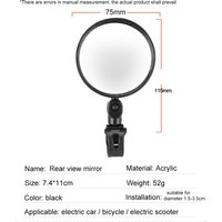 AliExpress NONE 1PC Bike Rearview Mirror Compatible with Xiaomi Ninebot Scooters Electric Scooter Back Mirror Accessory