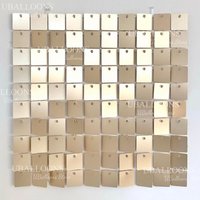 Matte Champagne Gold Backdrop Panels 12/18/24pcs Matte Gold Sequins Shimmer Wall Panels for Wedding Birthday Baby Shower Decor