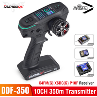 DUMBORC DDF-350 Transmitter with Receiver 2.4G 10CH Digital Radio Remote Controller for RC Car Boat Tank LCD FHSS System