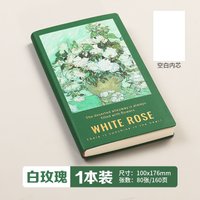 A6 Vintage Oil Painting Cover Notebook Portable Travel Diary Blank Sketchbook for Drawing & Journaling Artistic Planner