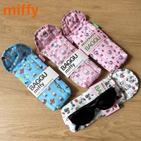 Kawaii Miffy new style Cute glasses case Cartoon Rabbit printing portable magnetic attraction sunglasses Storage Bag Girl Gift