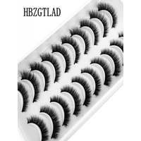 New 10 Pairs 3D Faux Mink Lashes Natural Long Soft Short Lashes Handmade Fake Lashes Makeup Tool Eyelashes Extension maquiagem
