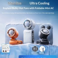 Kinglucky Portable Foldable Mini Cooling Fan High Power Usb Rechargeable Long Battery Life Handheld Neck Hanging Desktop