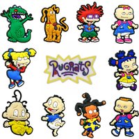 11-50Pcs Cute Cartoon Shoe Charms Set Clog Sandals Wristband Bracelets Decoration Shoes Accessories Buckle for Boys Girls