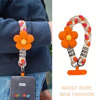 Flower Short Mobile Phone Hanging Rope Outdoor Travel Anti loss Cellphone Lanyard Universal Wrist Rope for Camera Water Cup