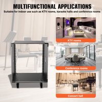 12U Mobiles Verstärkergehäuse All-in-One Outdoor-Audio-Rack Tragbarer Gerätekoffer für Drahtlose Systeme