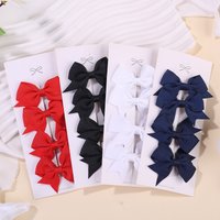 4-Pack New Product Color Hair Clip for Girls, Candy Colored Bow Hair Clip Set for Women, Versatile Headwear for Baby Girls