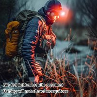 Smart Motion Sensor Hat Clip Light USB-C Rechargeable Headlamp Red Light Fishing Cap Light Waterproof Outdoor Running Lamp