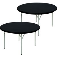 2Pcs Round Spandex Tablecloth Cocktail Table Cover Stretch Washable Picnic Table Cover for Camping,Dining,Indoor and Outdoor
