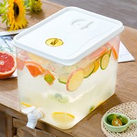 10L/5L Cold Water Bottle Refrigerat Iced Juice Dispenser with Spigot Filter Design Water Jug for Fridge/Parties/Home Daily Use