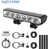 Bicycle Front Light 7 Modes Aluminum Alloy MTB Road Bike Head Light High Lightness Type-C Charging Headlight for Night Cycling
