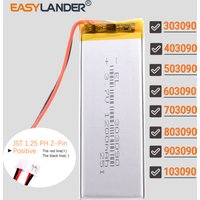 JST MX1.25mm 2P 503090 3.7V 2000mAh 603090 703090 2500mAh 903090 403090 Lithium Li-ion Polymer Battery