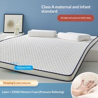 Latex Memory Foam Mattress Topper Thick Cooling Breathable Orthopedic Portable Single Twin Tatami Dorm Student Bed Pad White