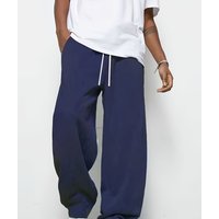 2026 Trendy Men's Casual Sports Pants with Adjustable Drawstring Design Three-Dimensional Personalized Straight Leg Pants
