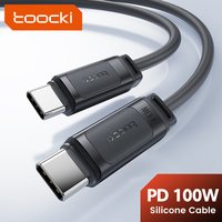 Toocki 100W USB Cable Type C Fast Charging PD 480Mbps Silicone Cable For iPhone 17 16 MacBook Pro Laptop Huawei oppo Data Cord