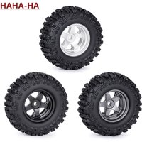 0.7'' Aluminum 5-Spokes Beadlock Wheel Rims Tire Set for 1/30 RC Crawler Car SCX30 Jeep Wrangler JLU Ford Bronco Upgrade Parts