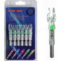 Luminous Automatic Arrow Cam LED, Illuminated Nock for Archery Arrows, 6PCs, 7.6mm, 6.2mm