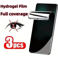 3 Stück Datenschutz-Hydrogel-Folie für OPPO Reno 12 Pro Plus Find X8 Ultra A79 A78 A58 A38 A40 A3 Ohne Fingerabdruck-Entsperrung