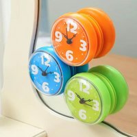 Portable Round Shower Clock Waterproof Ant-ifog Wall Clock with Suction Cup Alarm Clock Bathroom&Kitchen
