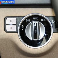 Console Headlight Fog Light Sequins Trim Adjustment Button Cover For Mercedes Benz A C E Class W176 W246 W204 W212 Car Accessory