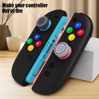 1set For Nintendo 2 Button Grips Caps Joystick Cap+ Button Sticker Set Silicone Material Button For Switch2 Accessories Grip Cap