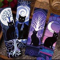 30PCS Creative Gothic Cartoon Cat Bookmark High Beauty Card Creative Reading Book Label Annotation DIY Bookmark
