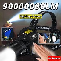 Rechargeable Sensor LED Headlamp Telescopic Zoomable Headlight Outdoor Waterproof High Lumen Work Head Flashlights for Camping