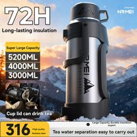Nrmei Large Capacity Stainless Steel Water Bottle Insulated Vacuum Flask for Outdoor Camping And Adventure Water Preservation