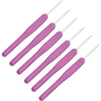 8pcs Crochet Hooks Aluminum Needles Knitting Set 25mm 30mm 35mm 40mm 45mm 50mm 55mm 6mm Purple Lightweight Practical Handicraft