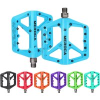AliExpress NONE MEROCA nylon mtb pedals sealed bearing Wide mtb platform pedals Ultralight blue red purple green orange pink bike paedals for XC