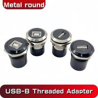 1PCS 22mmc Metal round D-type module B-USB USB-B B-A Printing adapter cabinet fast