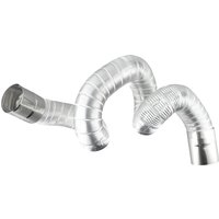 Expandable Elbow Chimney Liner Bend for Wood Stove Pipe with Dual Layer Stainless Steel and Aluminum Foil for Heat Retention