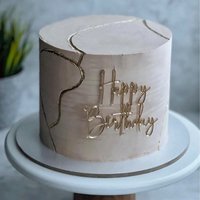 Gold Happy Birthday Acrylic Happy Birthday Cake Topper Butterfly Birthday Cake Topper for Baby Birthday Decorations