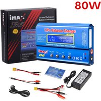 IMAX B6 80W Multi-function Charger For Lipo Li-ion LiFe NiMh Ni-Cd PB Battery RC Balance Discharger 15V 6A Adapter Optional