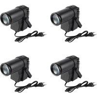 U'King 4PCS Mini RGBW LED Pinspot Light DMX512 Colorful Spotlight Beam Stage Light for DJ Party Disco Mirror Ball Pin Spot Light