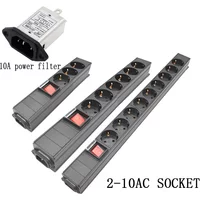 HiFi Audio Noise AC Filter Power Conditioner Power Purifier Surge Protection with EU Outlets Power Strip 2-10AC SOCKET