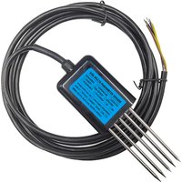 Precyzyjny czujnik wilgotności gleby do zastosowań w rolnictwie, mierzący wilgotność, temperaturę, poziom wilgotności, przewodność elektryczną (EC), pH i zawartość NPK, z opcjonalnym wyjściem 4-20 mA,