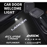 HD LED For Mitsubishi Outlander Pajero ASX Lancer EX Eclipse Cross Logo Car Door Courtesy Light HD Projector Welcome Lamp
