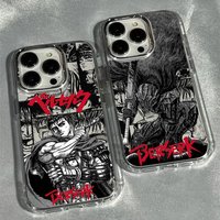 Anime Berserk Guts Phone Case For iPhone 17 16e 16 15 14 13 12 11 mini Pro Max X XR XSMAX 8 7 Air Plus Transparent Soft Cover