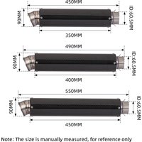 high quality motorcycle exhaust muffler Titanium/Stainless steel carbon tube 60mm/51mm for s1000r z900 r1 xmax pcx150 GP