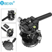 BEXIN New Hollow Video Hydraulic Head -80°+90° Double Panoramic Structure CNC Lightweight Compact Fluid Video Head for Tripod