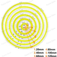 LED COB DC12V Angel Eyes 20mm-120mm Aluminum Board Ring Chip LED Cold White Warm White Light For Bulb Light Source Accessories