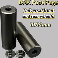 BMX Freestyle Peg Steel Bike Foot Stand Pegs Universal front and rear wheels Footrests 10mm Front/14mm Rear