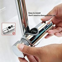 Adjustable Shower Head Mounting Bracket 18-32mm Clamp Holder with 360° Rotation for Bathroom Rail Slide Shower Accessories
