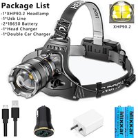 Z40 20000LM LED Headlamp XHP90 Flashlight Headlight Torch Zoom Sensor Headlight 18650 Rechargeable Light Outdoor Fishing Lantern