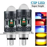 1PC CSP 10000Lm H4 LED Moto H6 BA20D P15D LED Motorcycle Headlight Bulbs White Yellow Hi Lo Beam Lens Motorbike Lamp Fog Lights